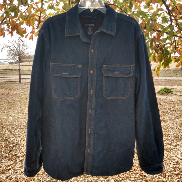 Sun River Other - Sun River Lined Denim Shirt Jacket